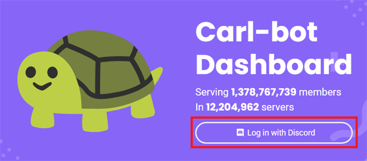 Login in with Discord