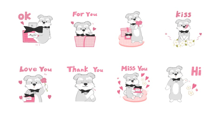 LINE 免費貼圖MISS DIOR FOR LOVE