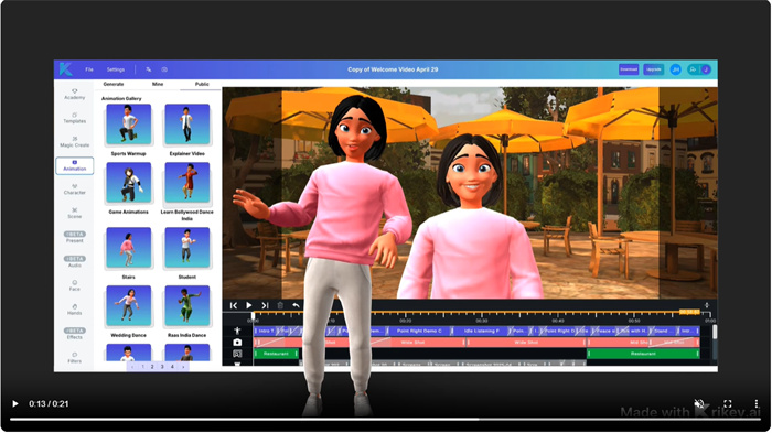 Krikey AI跳舞影片生成