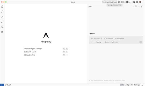 Antigravity AI 代理執行任務