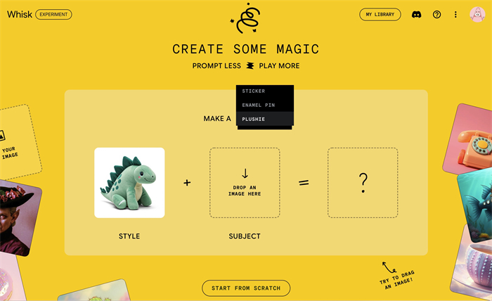 選擇Google Whisk 圖生圖模型
