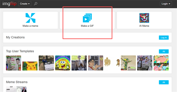 進入 Imgflip 網站