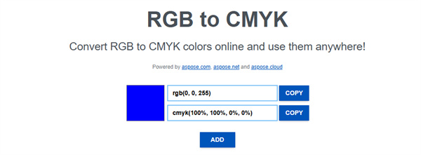 線上RGB轉CMYK
