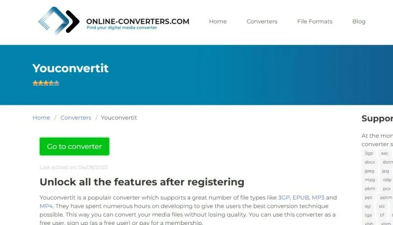 FLV轉MP3工具,Youconvertit