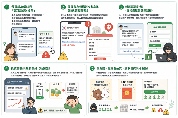 LINE 常見的詐騙手法