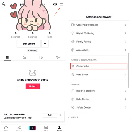 清除tiktok快取