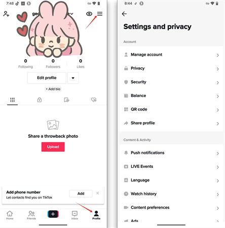 在主頁更改設定