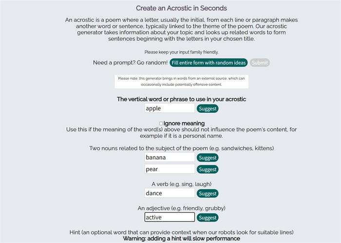 Poem Generator