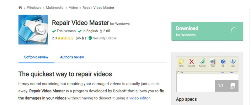 影片修復軟體.Repair Video Master