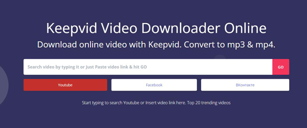 Keepvid 在線下載工具