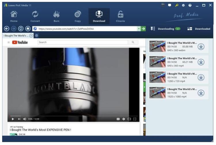 Facebook影片下載工具，Leawo Video Downloader