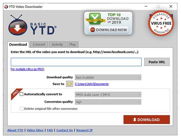 Facebook影片下載工具YTD Video Downloader