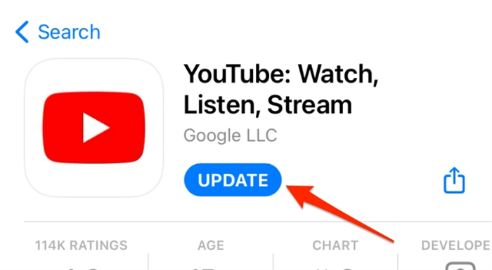 更新YouTube iphone